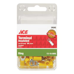 Ace Insulated Wire Ring Terminal Yellow 50 pk