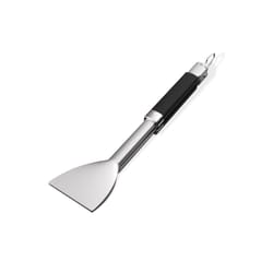 Weber Flat Grip Stainless Steel Black/Silver Grill Tongs 1 pc