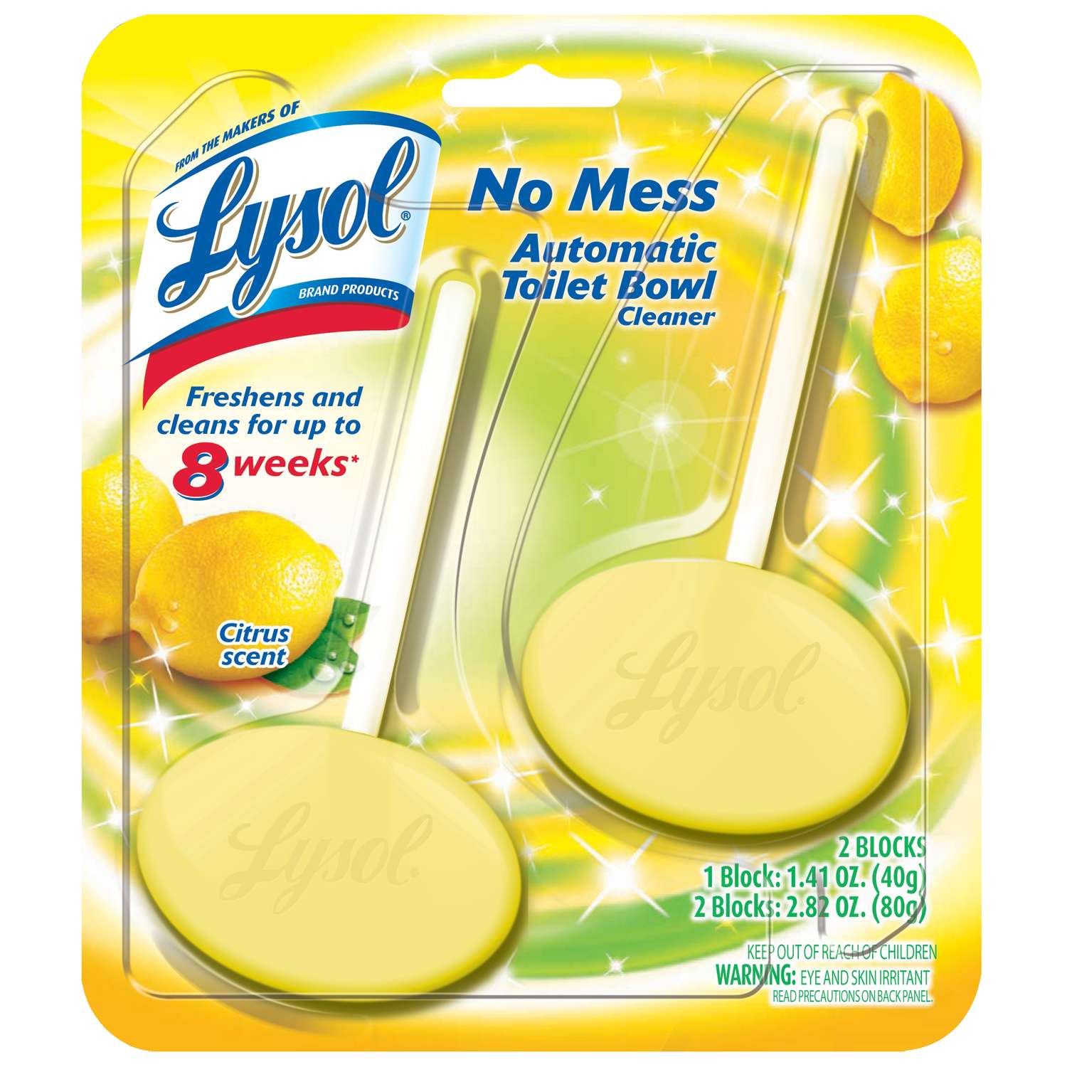 Lysol Lemon Scent Automatic Toilet Bowl Cleaner 2.82 oz Tablet Ace Hardware