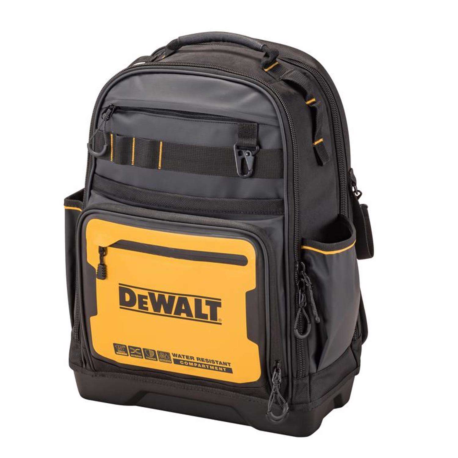 DeWalt Polyester/Tarpaulin Pro Backpack Tool Bag 43 pocket Black/Yellow