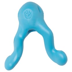 West Paw Zogoflex Blue Plastic Tizzi Tug Dog Treat Toy/Dispenser Small 1 pk