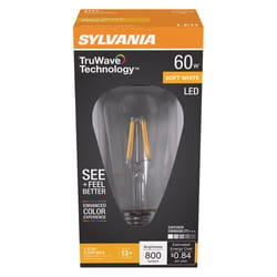 Sylvania TruWave ST19 E26 (Medium) LED Bulb Soft White 60 Watt Equivalence 1 pk