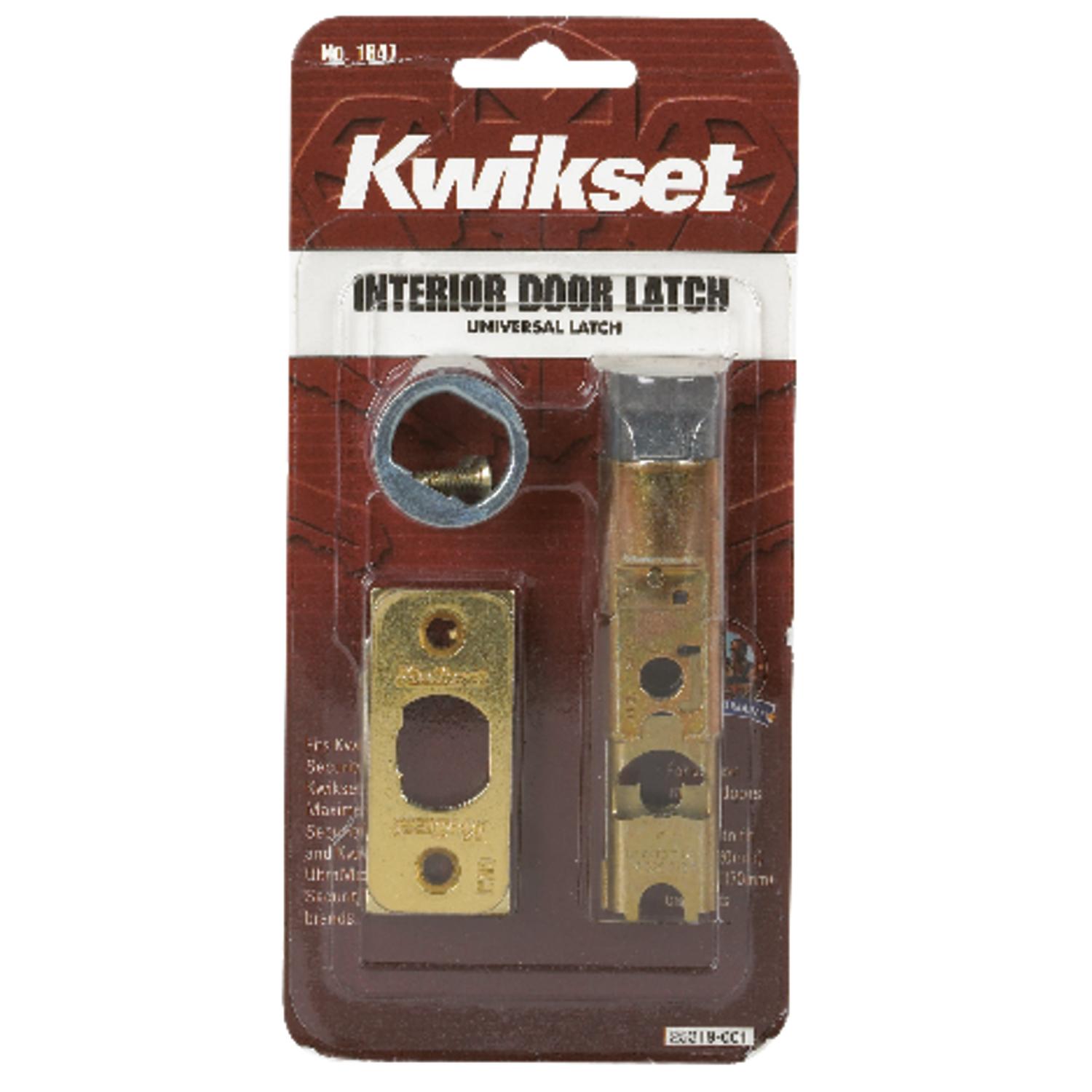 Kwikset Bright Brass Gold Steel Door Latch 1 pk Mfr# 81826