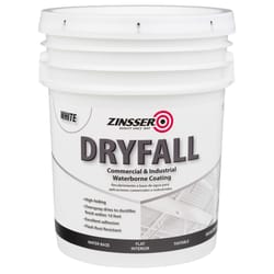 Zinsser DryFall Flat White Water-Based Commercial and Industrial Waterborne Coating Interior 5 gal