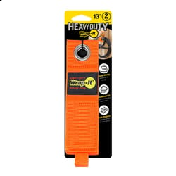 Wrap-It Heavy-Duty 2 in. W X 13 in. L Orange Storage Straps 50 lb 2 pk