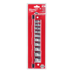 Milwaukee 3/8 in. drive SAE 6 Point Chrome Low Profile Socket Set 10 pc