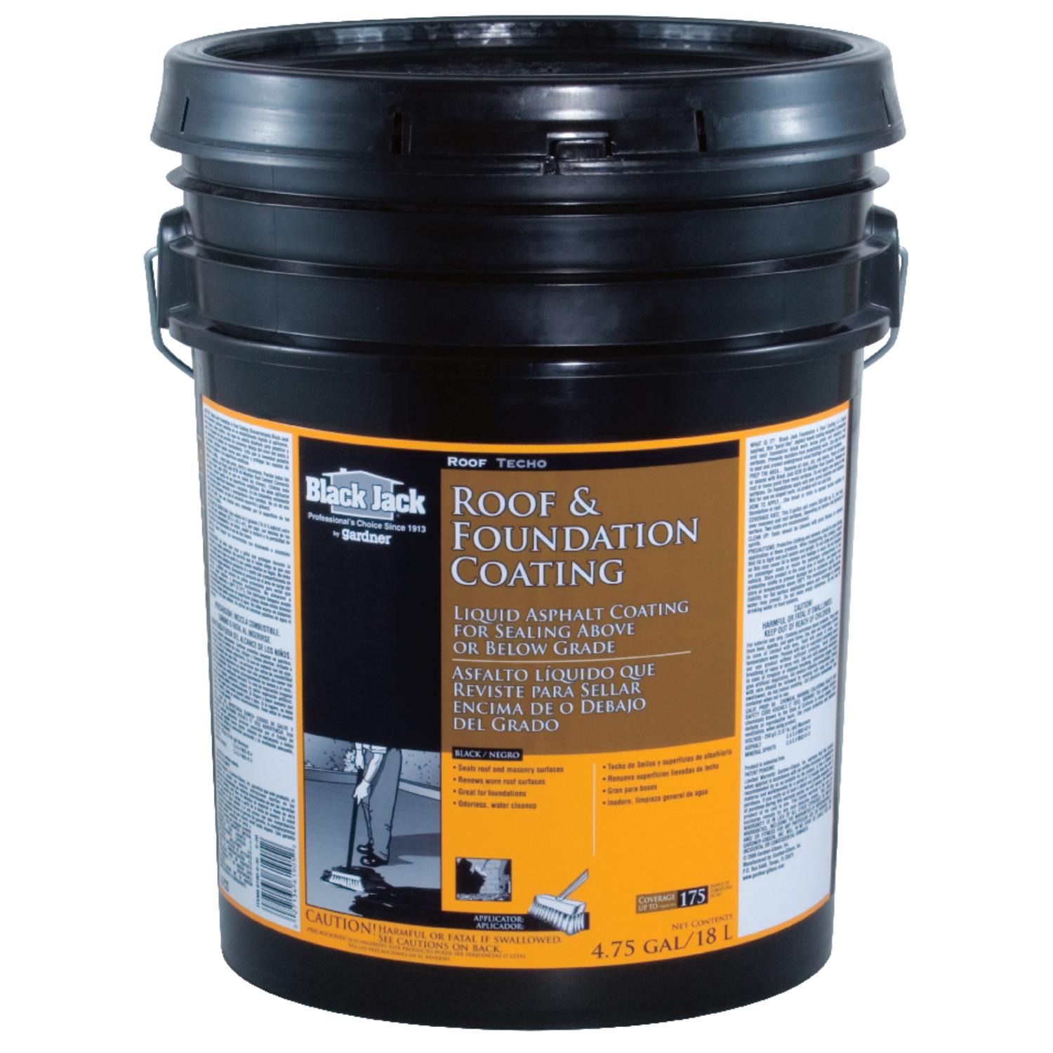 Black Jack Gloss Black Asphalt Roof And Foundation Coating 4.75 Gal ...