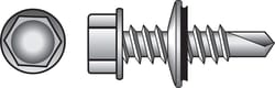 HILLMAN No. 12 Ga. X 2 in. L Hex Hex Washer Head Self-Drilling Screws 100 pk