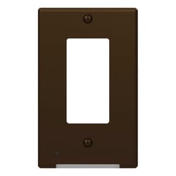 Westek LumiCover Aged Bronze 1 gang Plastic Duplex Wall Plate 1 pk