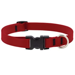 LupinePet Splash Brick Red BioThane Dog Adjustable Collar Medium/Large