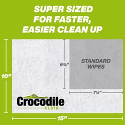 Crocodile Cloth Outdoor White Cloth 10 in. W X 15 in. L 80 wipes