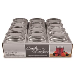 Country Classics Regular Mouth Canning Jar 8 oz 12 pk