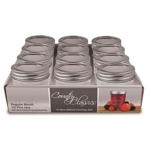 Country Classics Regular Mouth Canning Jar 8 oz 12 pk - Ace Hardware