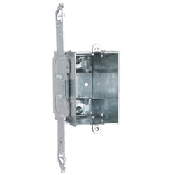 Raco 18 cu in Rectangle Metal 1 gang Junction Box Gray