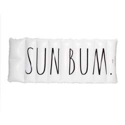 CocoNut Float Rae Dunn White Vinyl Inflatable Sun Bum Pool Floating Lounger