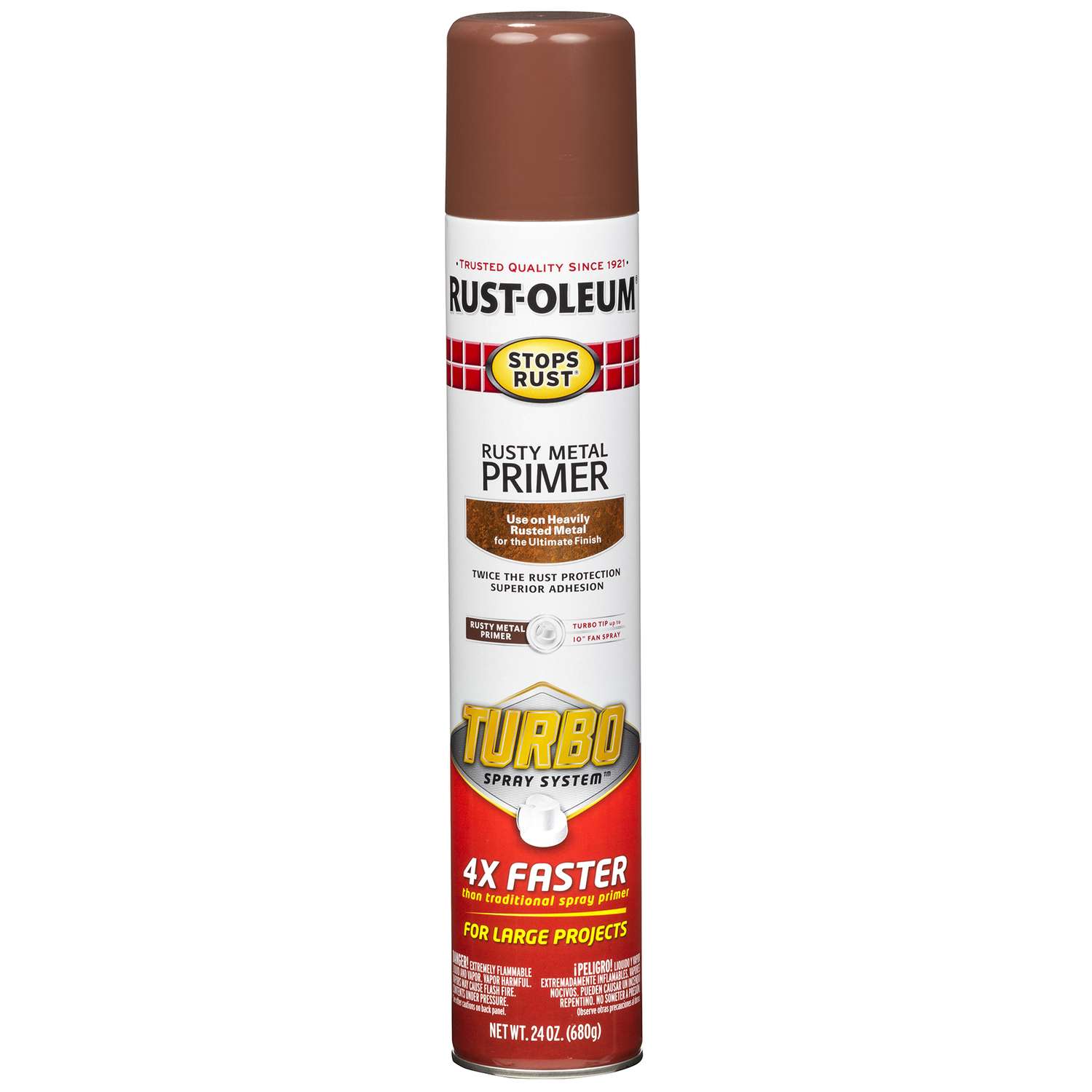 Rust-Oleum Stops Rust Primer - 1 Quart Flat Brown For Rusty Metal Surfaces