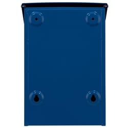 Architectural Mailboxes Marina Minimalist Galvanized Steel Wall Mount Blue Mailbox