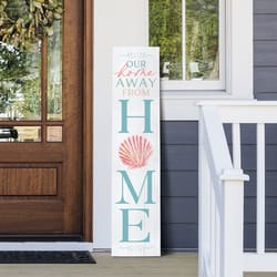 P Graham Dunn Multicolored Wood 47 in. H X 10.5 in. L X 0.75 in. W Our Home away from Home Porch Sig