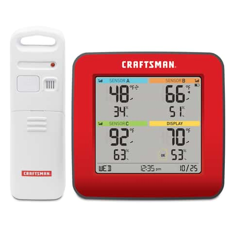 CRAFTSMAN Digital Weather Station with Wireless Outdoor Sensor in the  Digital Weather Stations department at