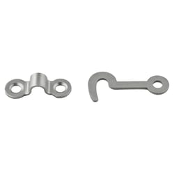 National Hardware Satin Nickel Steel Hook and Staple 2 pk