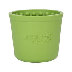 LickiMat Yoggie Pot Green Rubber Slow Feeder For Dogs