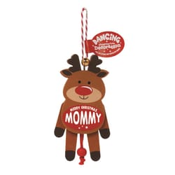 Christmas Dancing Decor Black/Brown Mommy Ornament 5 in.