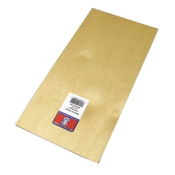 Midwest Products 1/16 in. X 6 in. W X 12 in. L Plywood Sheet #2/BTR Premium Grade