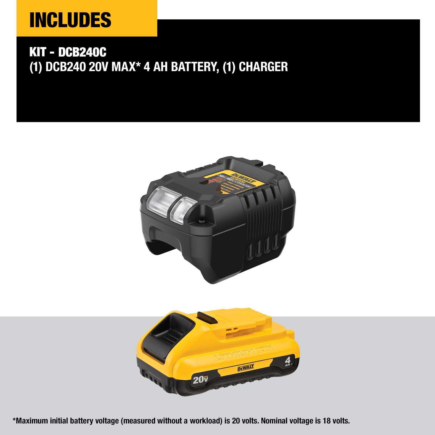 Dewalt Battery Charger DeWalt 20V MAX DCB240C Ah Lithium-Ion