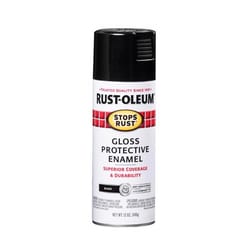 Rust-Oleum Stops Rust Gloss Black Spray Paint 12 oz