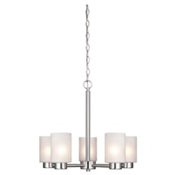 Westinghouse Sylvestre Brushed Nickel Gray 5 lights Chandelier