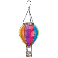Regal Art & Gift Multicolored Glass/Metal 15 in. H X 5 in. L X 5 in. W Hot Air Balloon Lantern
