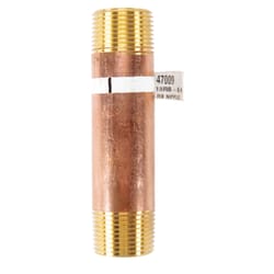 JMF Company 3/4 in. MPT X 3/4 in. D MPT Brass Nipple 4 in. L