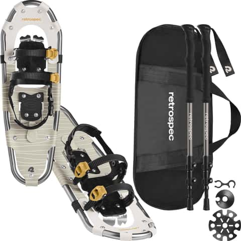 Retrospec Drifter 25 in. Unisex Snowshoe Bundle Laurel