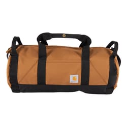Carhartt Rain Defender Brown Classic Round Duffle Bag 11 in. H X 24 in. W