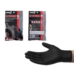 Gloveworks Nitrile Disposable Gloves One Size Fits Most Black Powder Free 6 pk