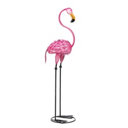 Summerfield Terrace Metal Pink 35.63 in. Flamingo Statue