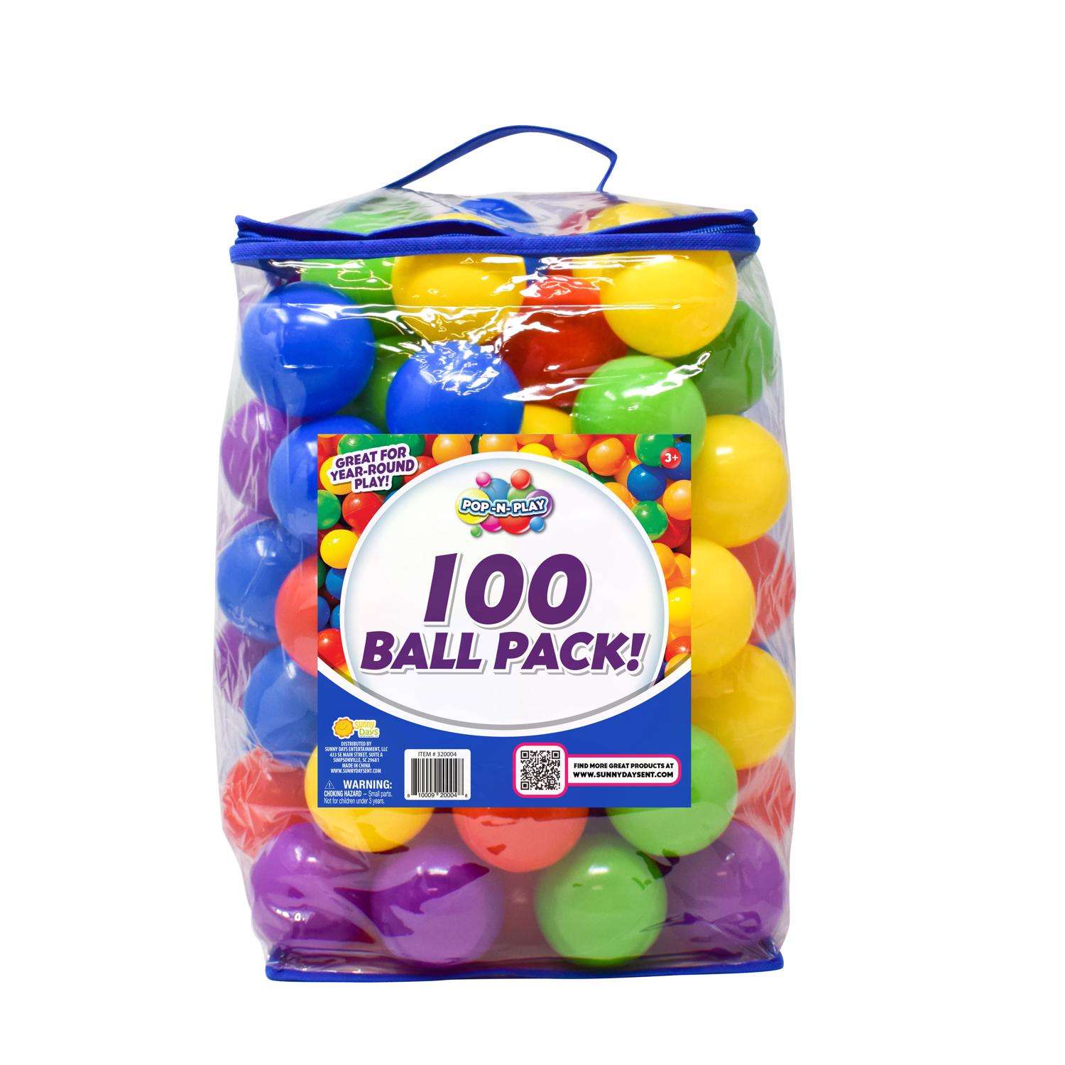 Sunny Days Pop N Play Ball Pit Plastic Rainbow 100 pc Ace Hardware