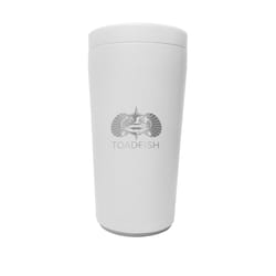 Toadfish 12 fl. oz. White BPA Free Non Tipping Tall Can Insulator