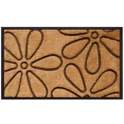 Calloway Mills 1.5 ft. W X 2.5 ft. L Black/Natural Casual Coir Door Mat