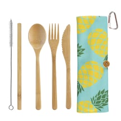 Totally Bamboo Pineapple Bamboo Travel Utensil Set