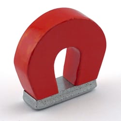 Magnet Source 1 in. L X 1.126 in. W Red Horseshoe Magnet 2 lb. pull 1 pc