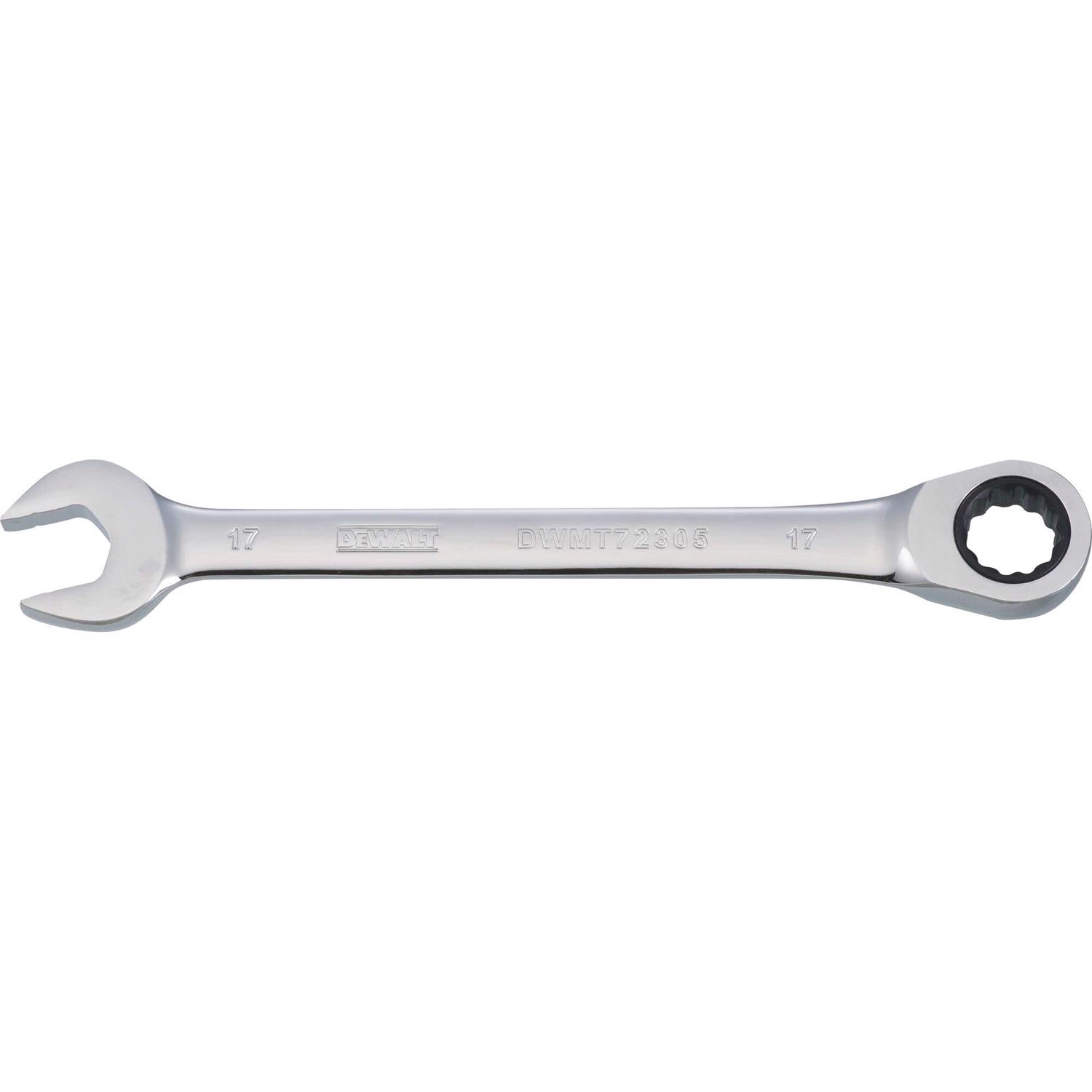 DeWalt 17 mm X 17 mm 12 Point Metric Ratcheting Combination Wrench 8-25/32 in. L 1 pc