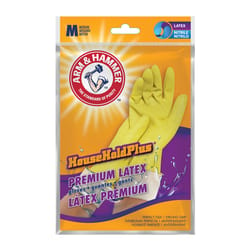 Arm & Hammer HouseHold Plus Latex/Nitrile Cleaning Gloves M Yellow 2 pk