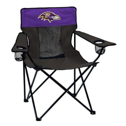 Logo Brands Dark Gray Baltimore Ravens Folding Quad Chair
