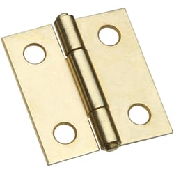 National Hardware 1-1/2 in. L Brass-Plated Door Hinge 2 pk