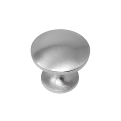 Laurey Wellington Transitional Round Cabinet Knob 1 in. D 0.86 in. Satin Nickel 1 pk