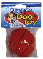 Boss Pet Digger's Orange Latex Basketball Squeaky Dog Toy Medium 1 pk