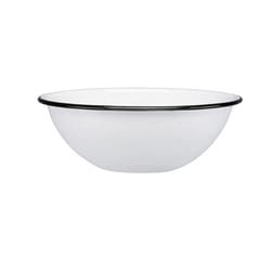 Cinsa 17 oz White Steel Camping Dinner Bowl 1 pk