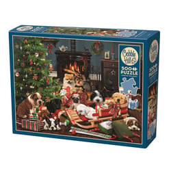 Cobble Hill Christmas Puppies Jigsaw Puzzle Multicolored 500 pc