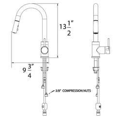 Huntington Brass One Handle Satin Nickel Bar Faucet